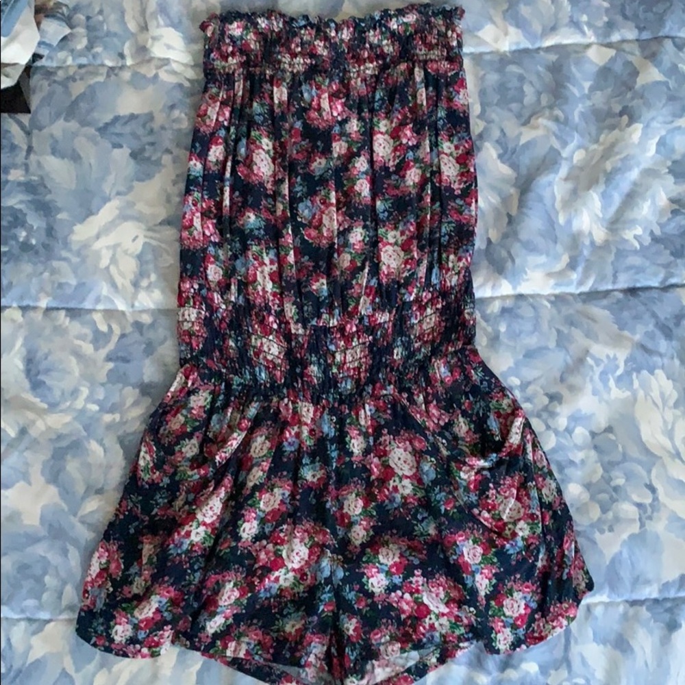 Tube floral romper